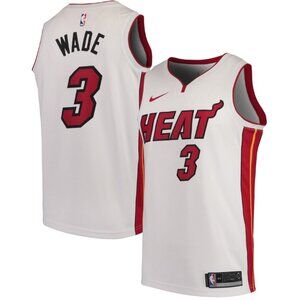 Nike Dwyane Wade Miami Heat Swingman Jersey Authentic White Large Like new